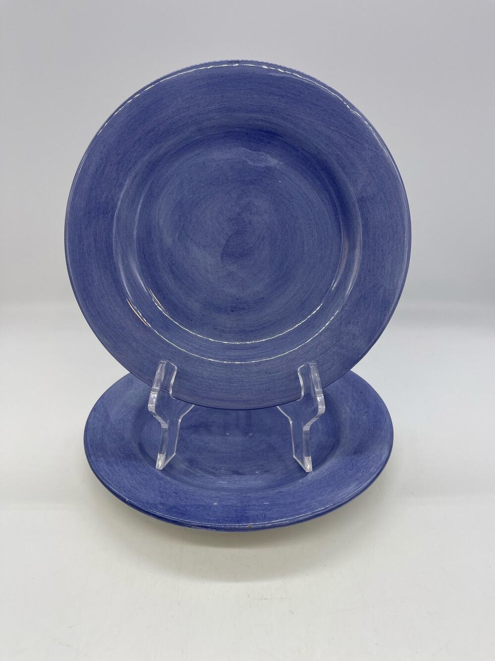 Sakura Provence Earthenware Purple Set of 2 Salad Plates 8"